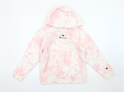 Champion Women's Pink Tie-Dye Pullover Hoodie XS