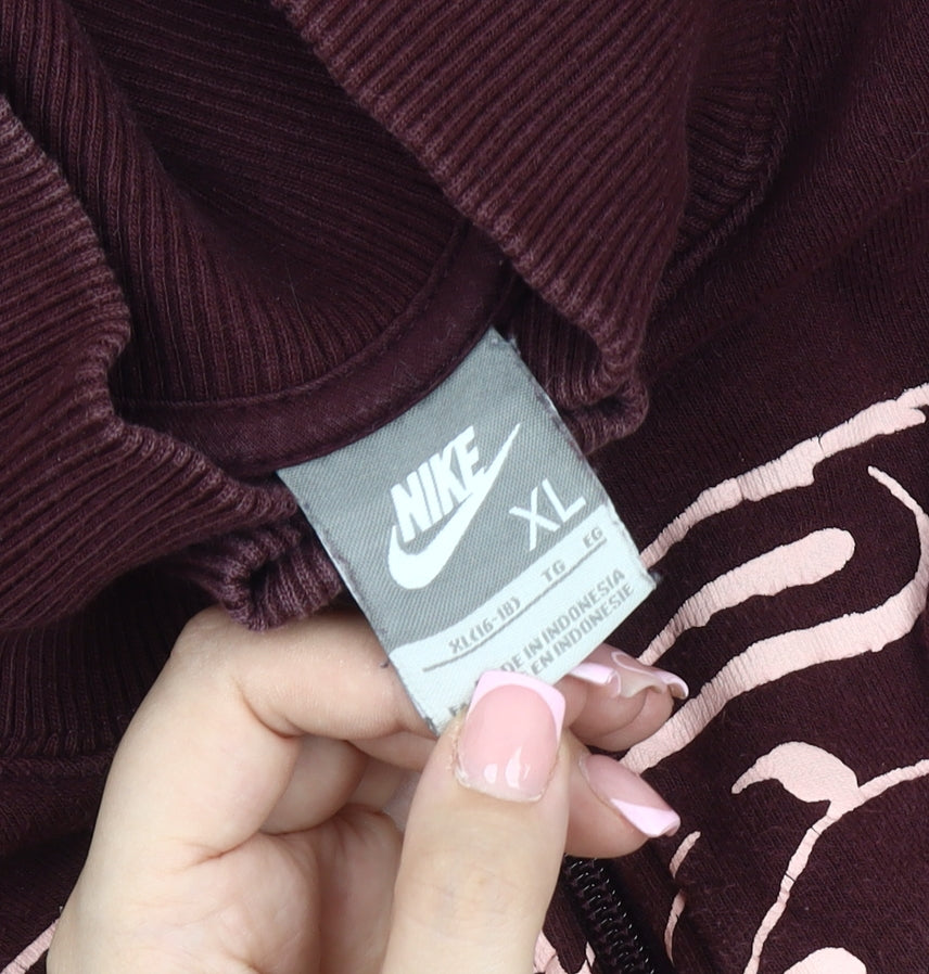 Nike Women's Red Graphic Zip Jacket XL