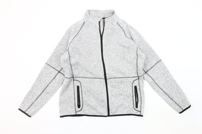 Damart Women's Grey Knit Basic Jacket L