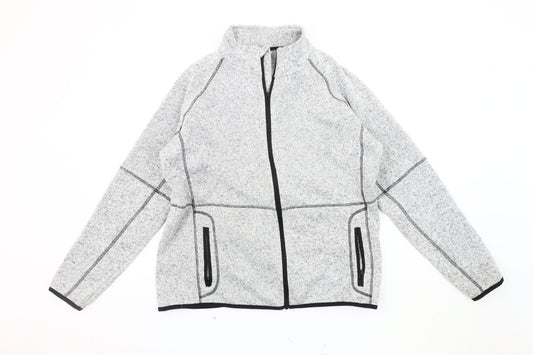 Damart Women's Grey Knit Basic Jacket L