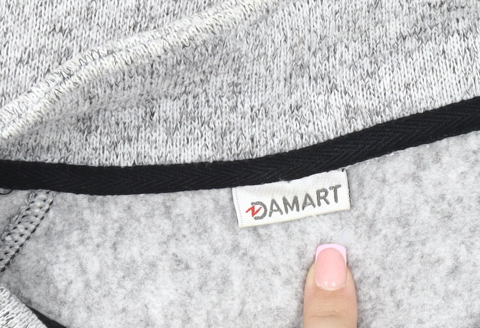 Damart Women's Grey Knit Basic Jacket L