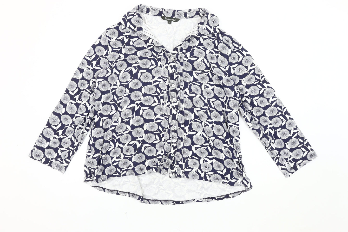 Womens UK Size 22 Bonmarché Blue Basic Blouse