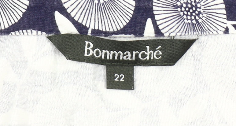 Womens UK Size 22 Bonmarché Blue Basic Blouse