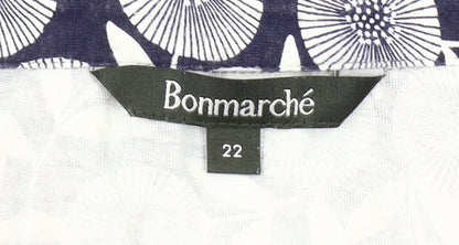 Womens UK Size 22 Bonmarché Blue Basic Blouse