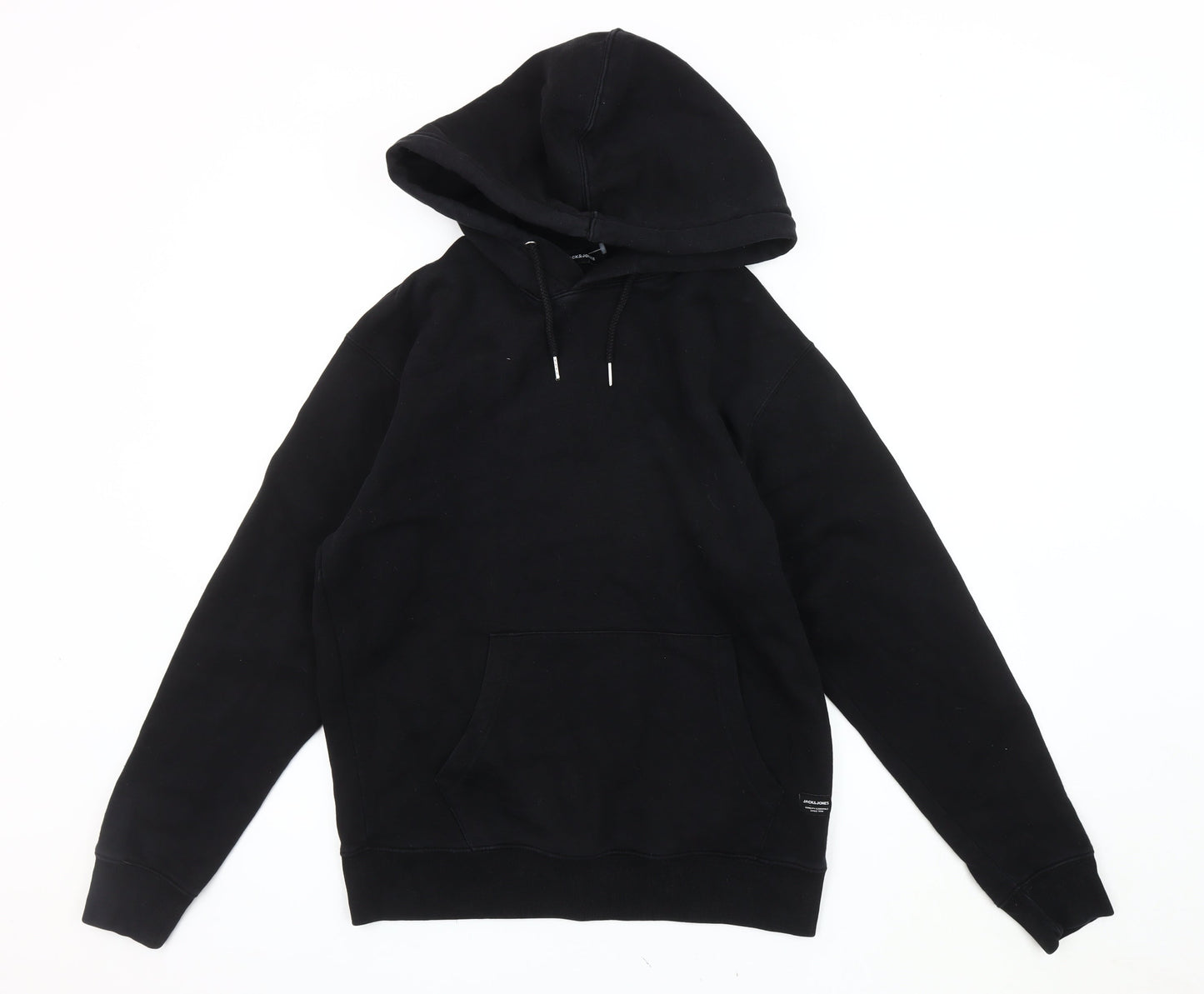 Mens UK Size S JACK & JONES Black Pullover Hoodie