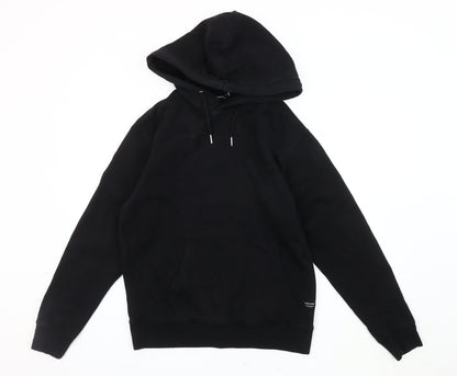 Mens UK Size S JACK & JONES Black Pullover Hoodie