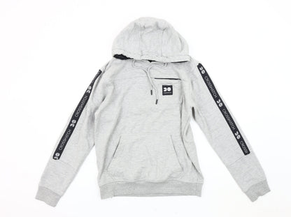 Mens UK Size M Crosshatch Grey Pullover Hoodie