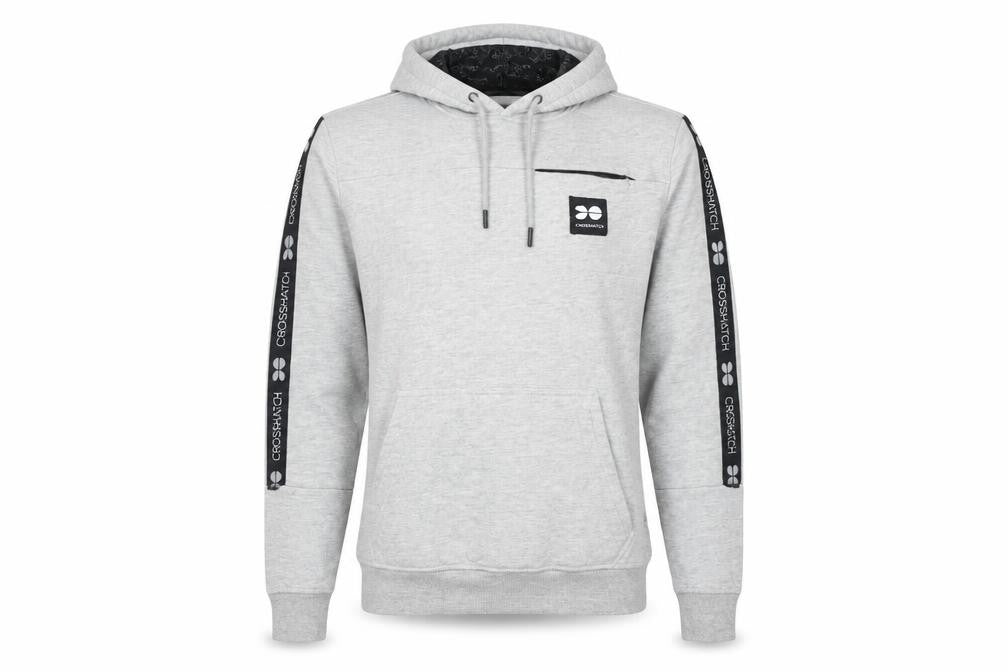 Mens UK Size M Crosshatch Grey Pullover Hoodie