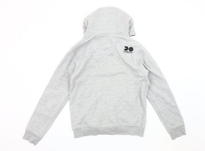 Mens UK Size M Crosshatch Grey Pullover Hoodie