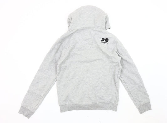Mens UK Size M Crosshatch Grey Pullover Hoodie