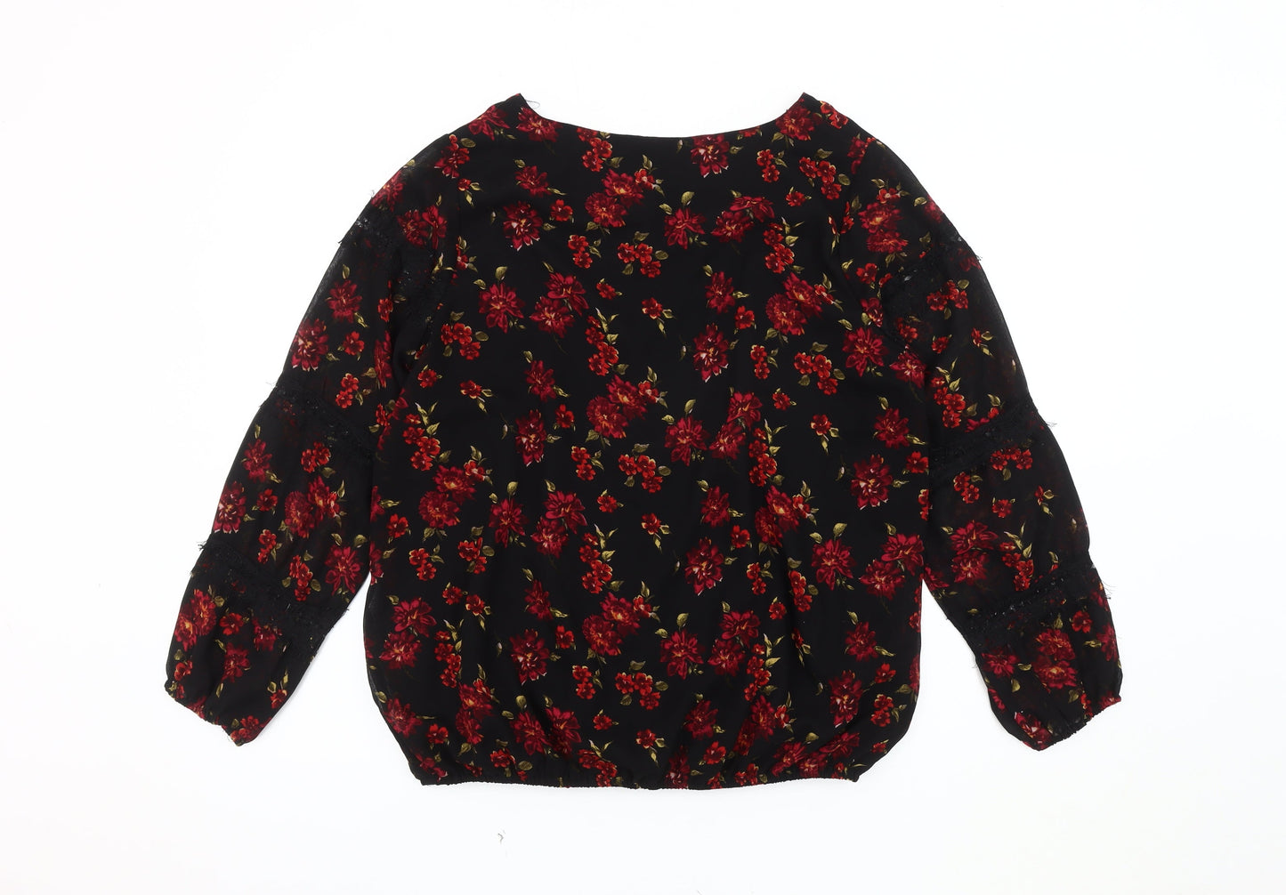 Womens UK Size 12 Klass Black Basic Blouse