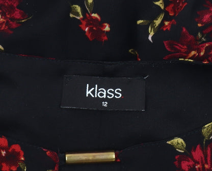 Womens UK Size 12 Klass Black Basic Blouse