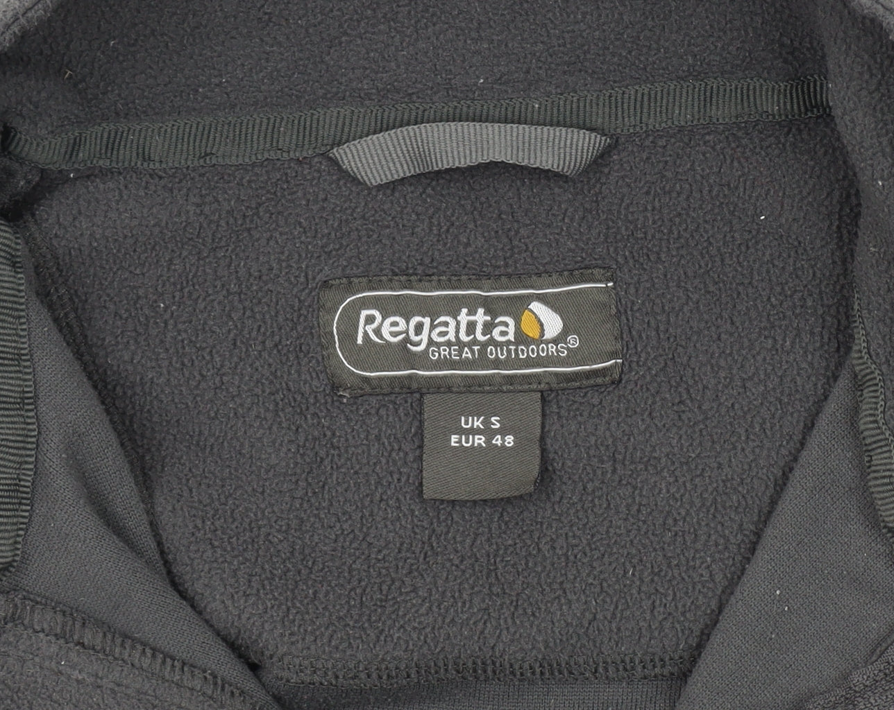 Mens UK Size S Regatta Black 1/4 Zip Sweatshirt