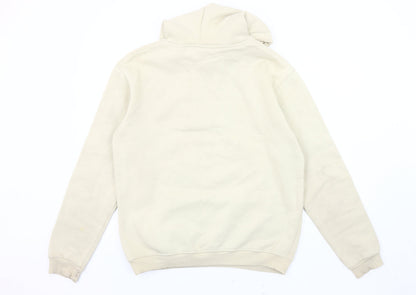 VOI London Men's Beige Pullover Hoodie L Logo