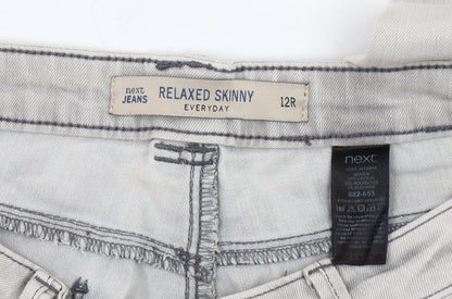 Next Women's Grey Relaxed Skinny Jeans Size 12R - Everyday Style