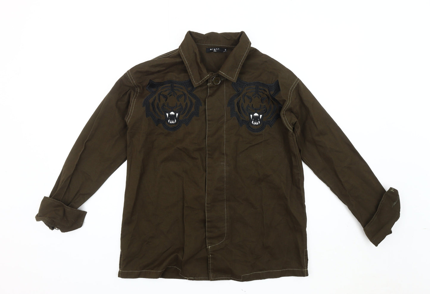 Mens UK Size S eight paris Brown Basic Jacket