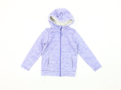 Mountain Warehouse Girls Purple Hooded Jacket 7-8 Years