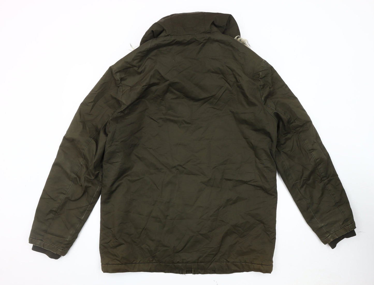 Womens UK Size L River Island Green Parka Coat