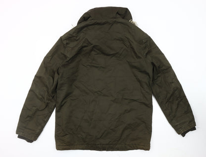 Womens UK Size L River Island Green Parka Coat