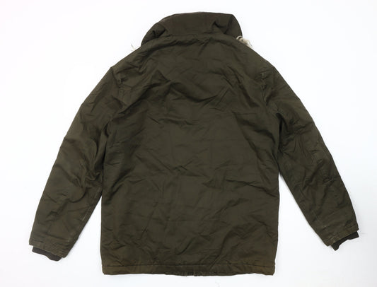 Womens UK Size L River Island Green Parka Coat