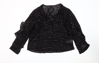 Womens UK Size 16 Phase Eight Black Tunic Blouse