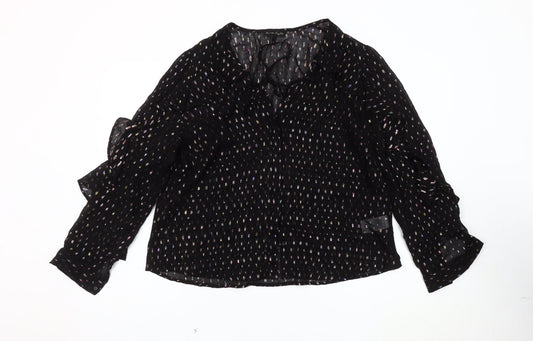 Womens UK Size 16 Phase Eight Black Tunic Blouse