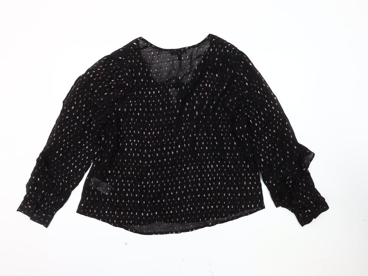 Womens UK Size 16 Phase Eight Black Tunic Blouse