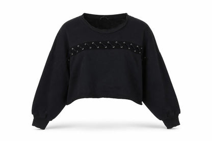 Zara Women's Black Pullover Sweatshirt, Size S