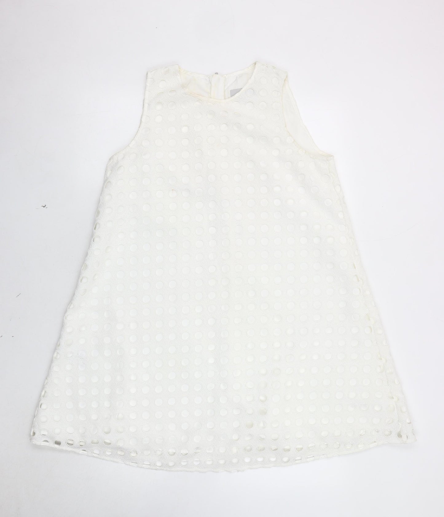 Next White Sleeveless Women's Shift Dress Size 10