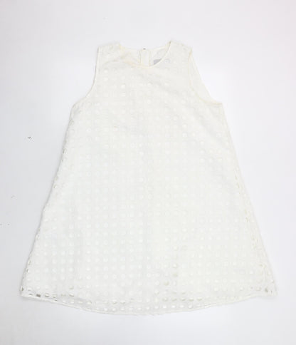 Next White Sleeveless Women's Shift Dress Size 10