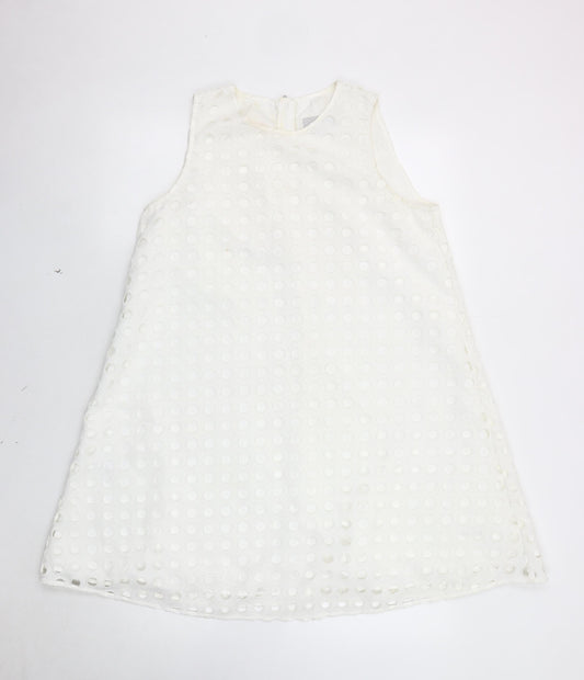 Next White Sleeveless Women's Shift Dress Size 10
