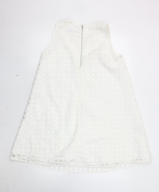 Next White Sleeveless Women's Shift Dress Size 10