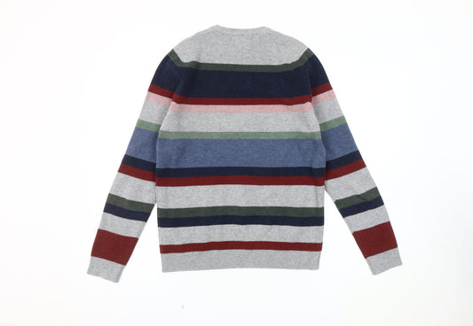 Marks and Spencer Men’s Multicoloured Striped Jumper - M