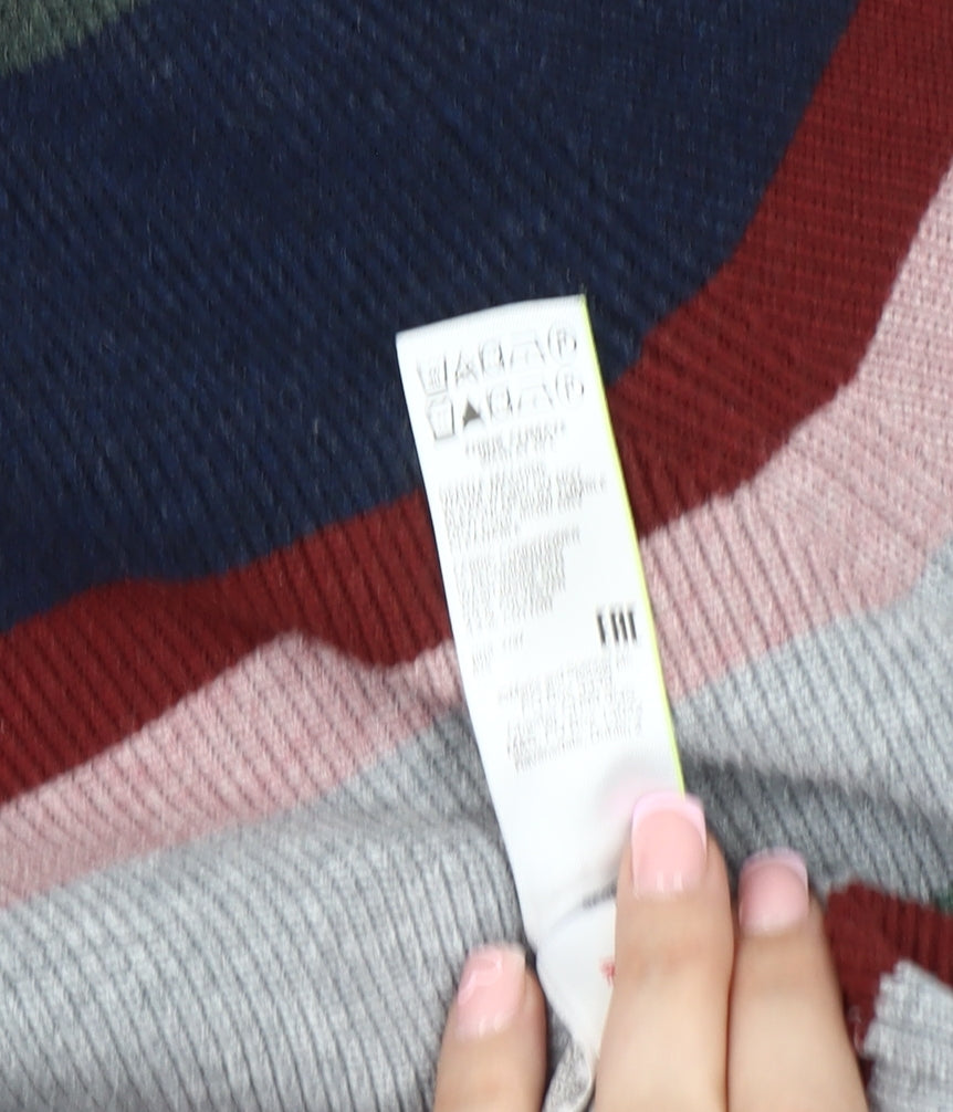 Marks and Spencer Men’s Multicoloured Striped Jumper - M