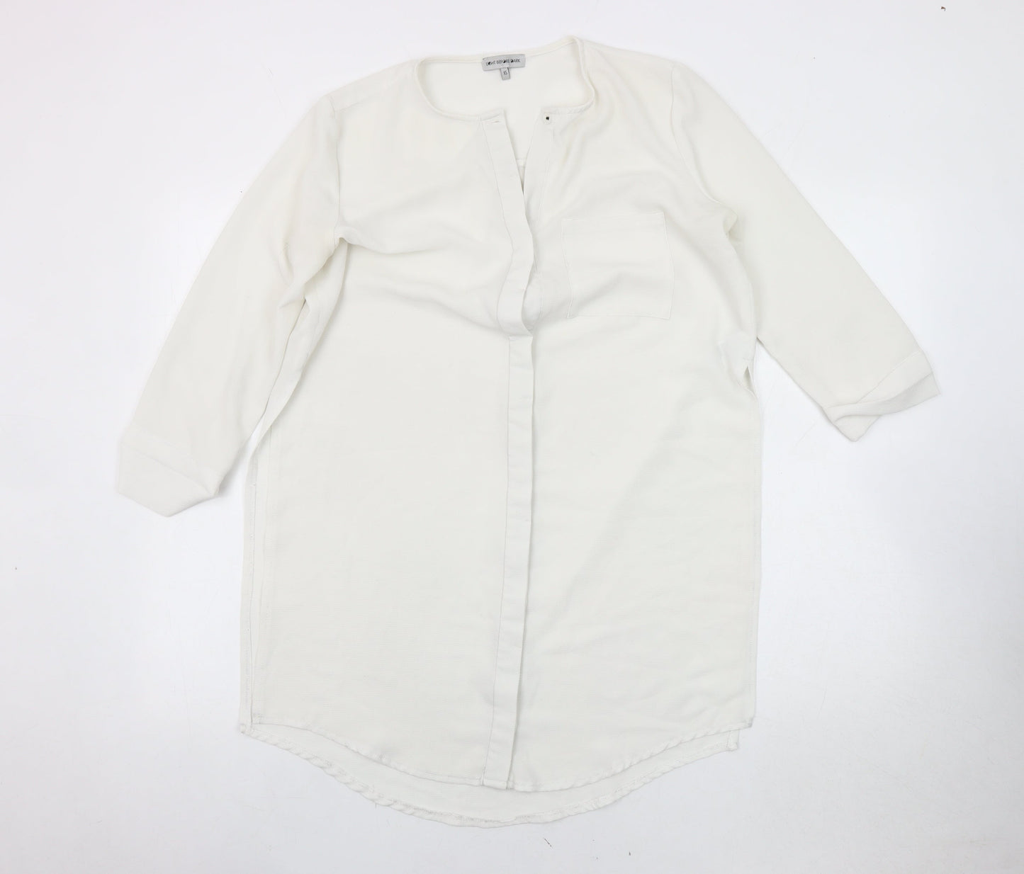 Light Before Dark Women's White Button-Up Shirt XS