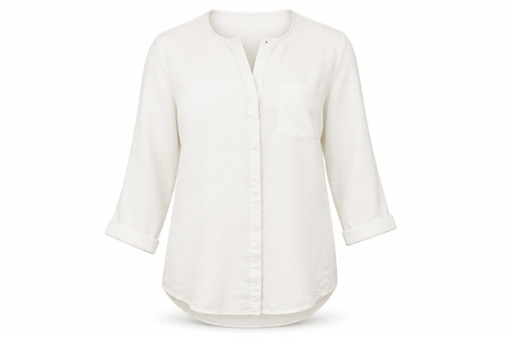 Womens UK Size XS Light Before Dark White Tunic Button-Up