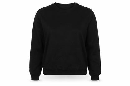 Front view of ASOS DESIGN Women's Black Pullover Sweatshirt, size 10
