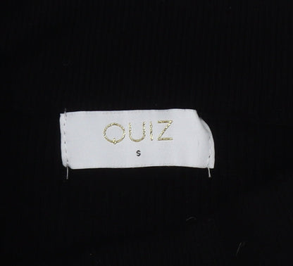 Quiz Black Beaded Women's Pencil Skirt - Size S