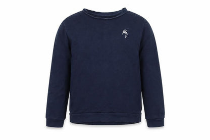 Front view of River Island boys’ blue pullover sweatshirt 11-12 years