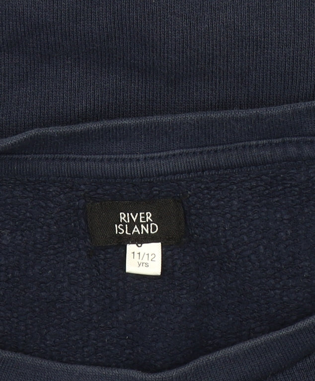 River Island Boys Blue Pullover Sweatshirt 11-12 Years