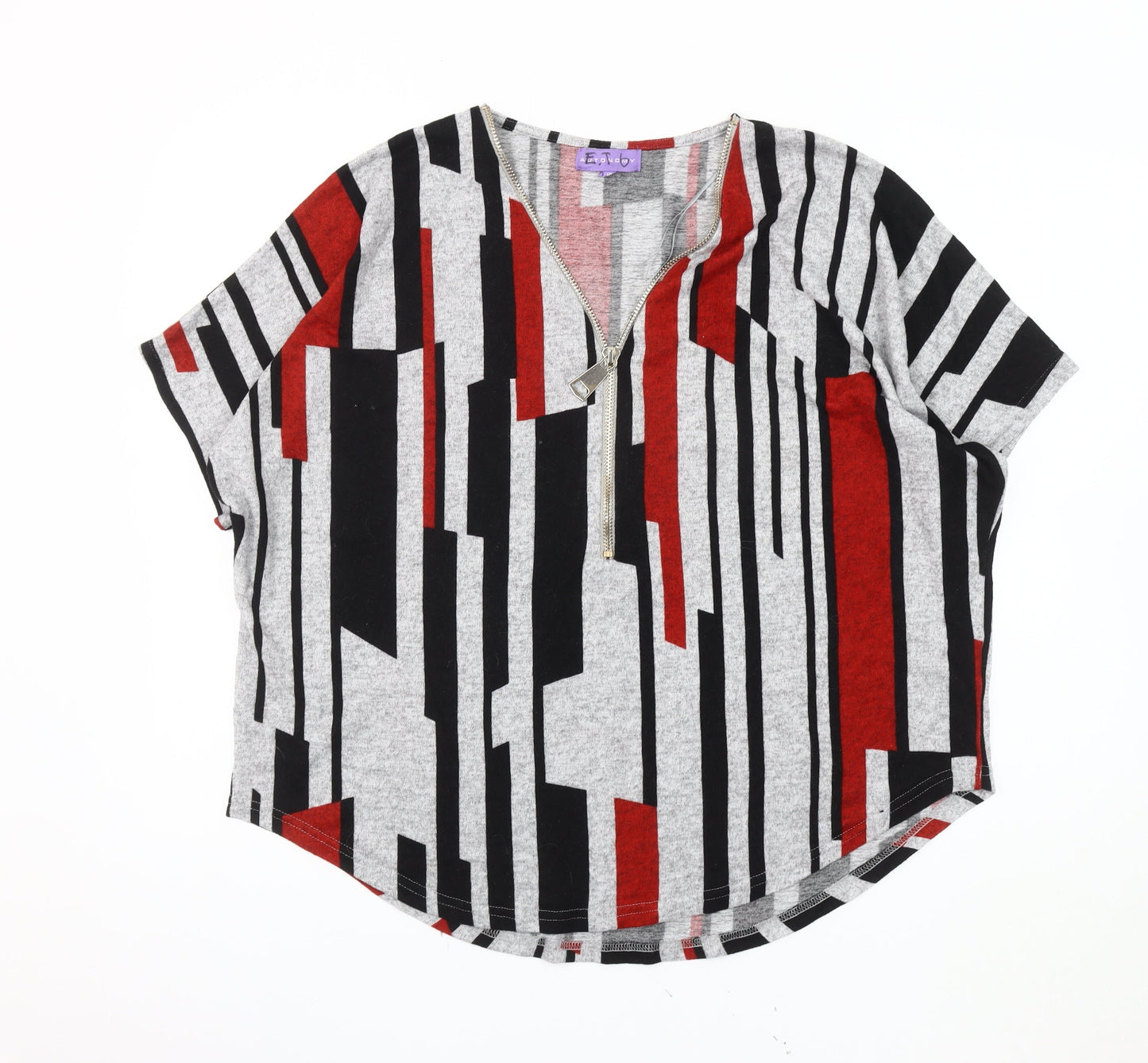 Autonomy Women's Multicoloured Geometric T-Shirt Size 16