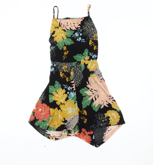 Glamorous Women's Multicoloured Floral Playsuit, Size 8