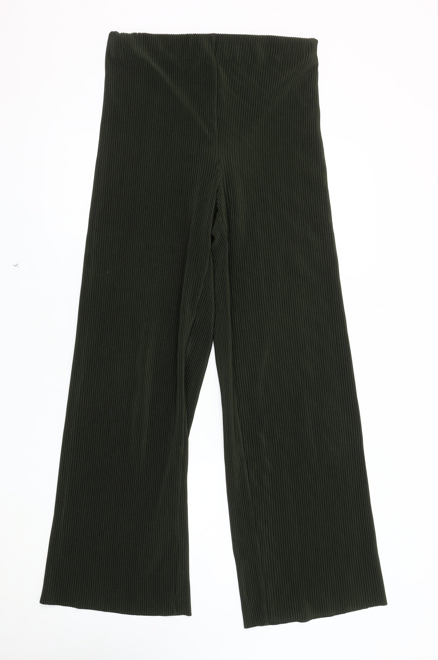 Womens UK Size S MNG Regular Fit Casual Green Trousers