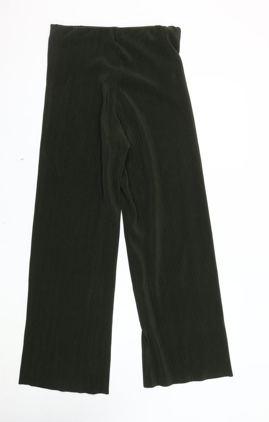 Womens UK Size S MNG Regular Fit Casual Green Trousers