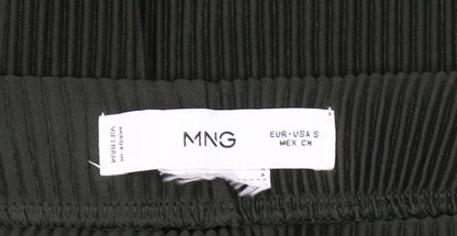 Womens UK Size S MNG Regular Fit Casual Green Trousers