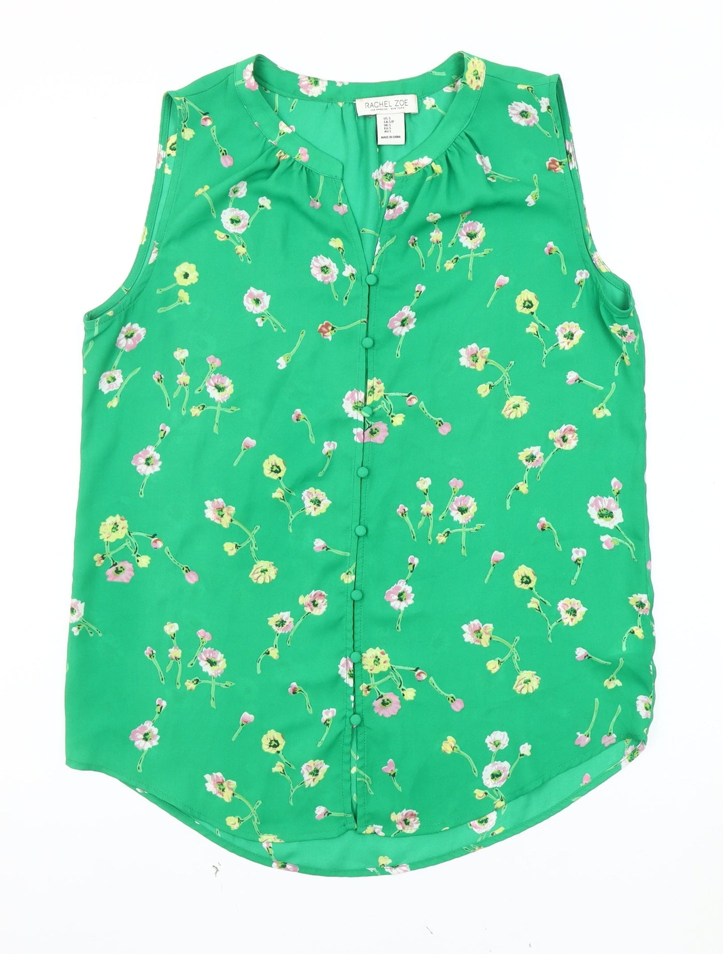 Womens UK Size S Rachel Zoe Green Basic Blouse