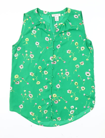Womens UK Size S Rachel Zoe Green Basic Blouse