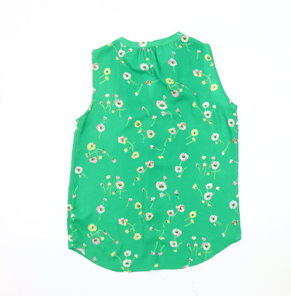 Womens UK Size S Rachel Zoe Green Basic Blouse