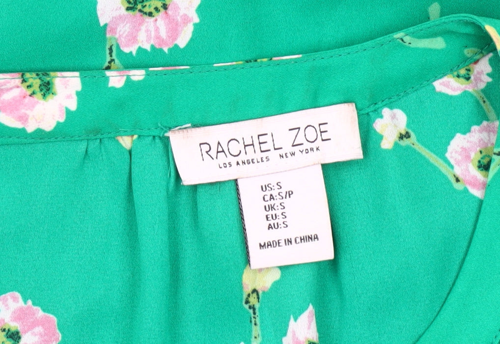 Womens UK Size S Rachel Zoe Green Basic Blouse