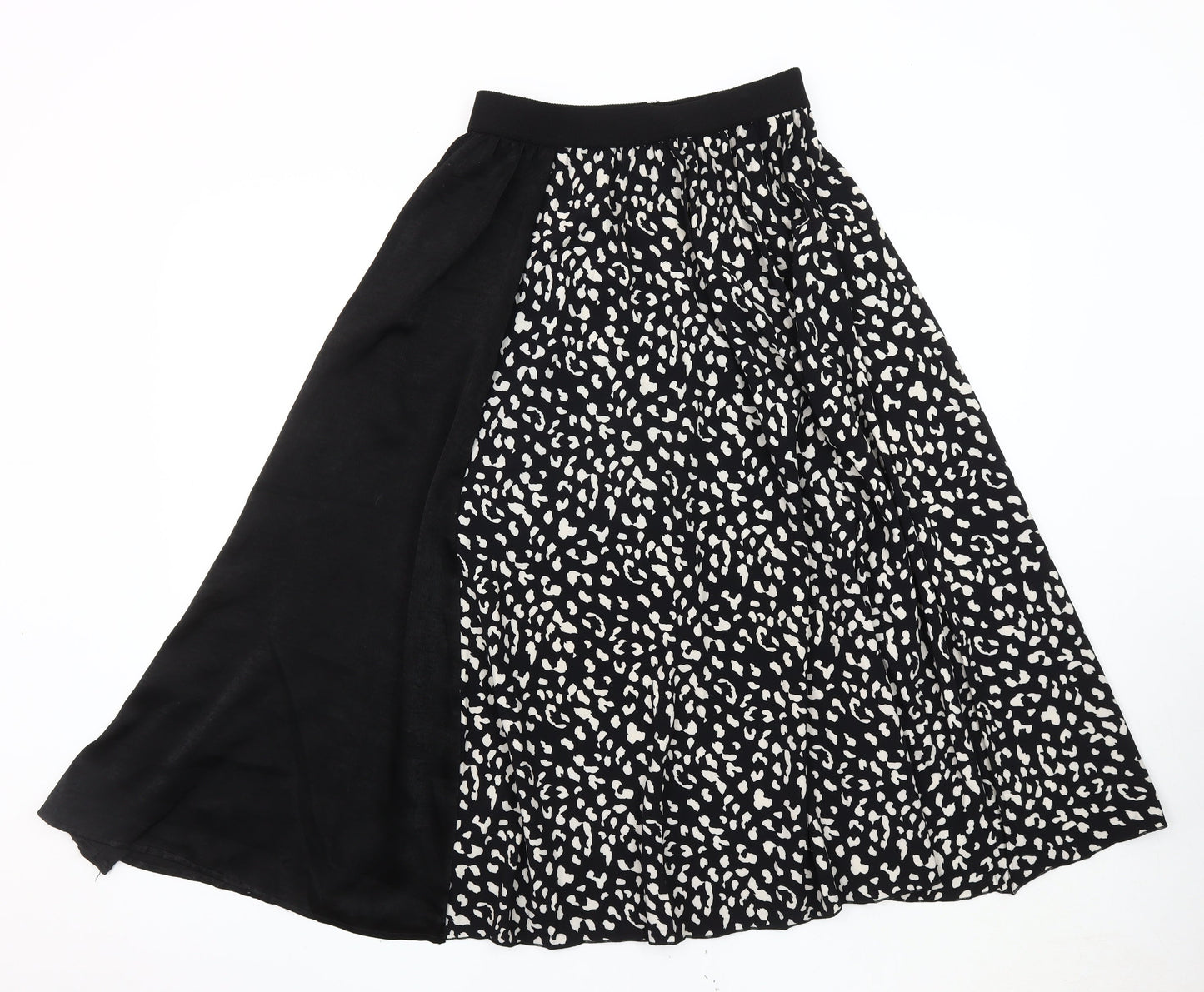 Sweewe Women's Black A-Line Animal Print Skirt M